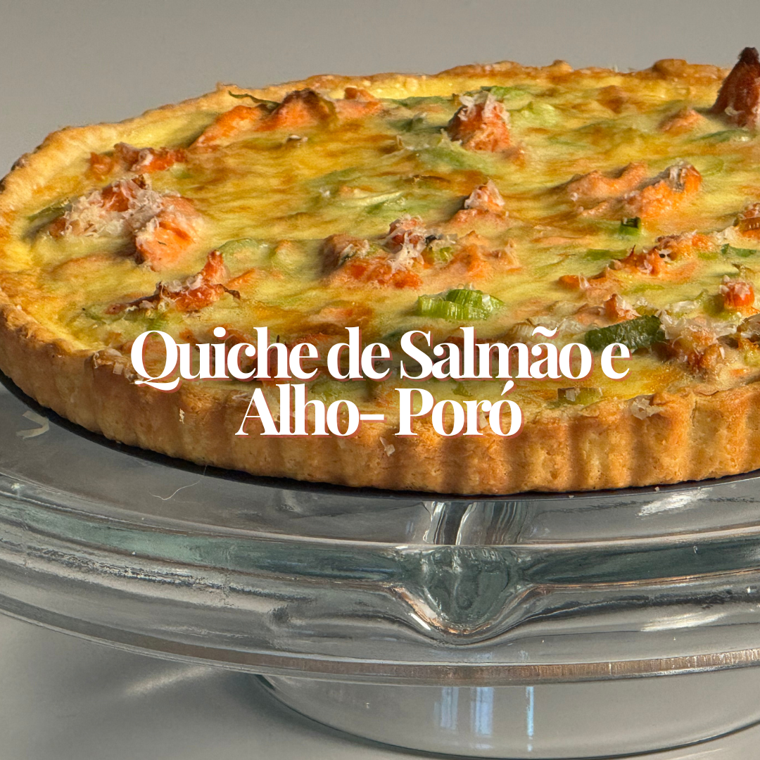 Quiche de Salmão e Alho- Poró